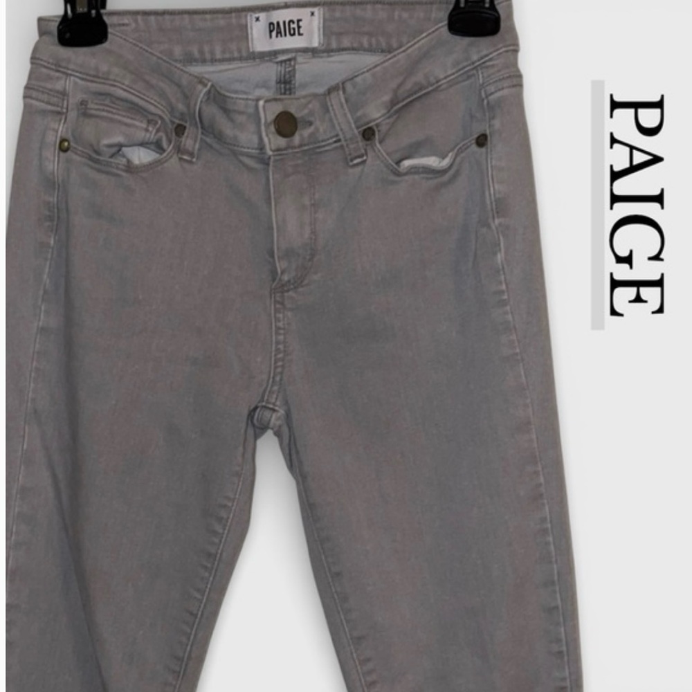 PAIGE  Verdugo Light Gray Skinny Jeans